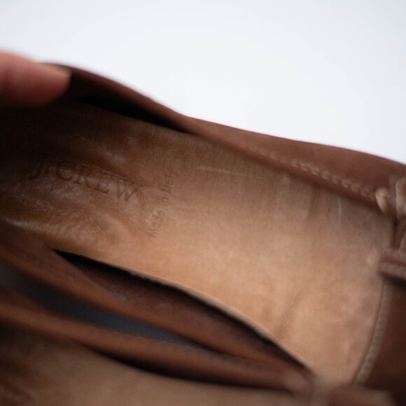 J.Crew Campbell Driving Loafers Women’s 7N Brown Suede Moccasins Made in Italy - Picture 5 of 11